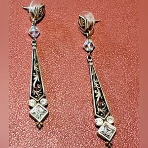 Brighton Zoe Earrings J18592 Dangle Post Backs Rare Retired NWOT